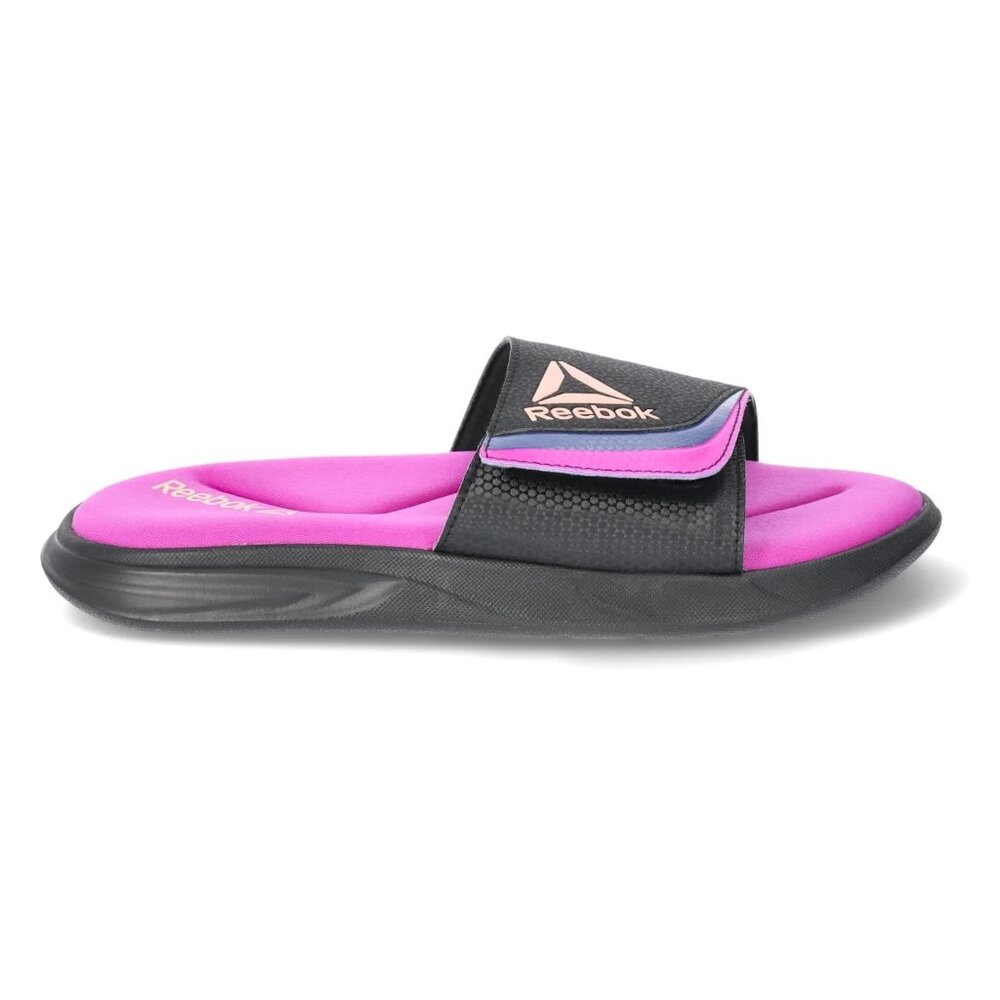 New Women's Reebok Delta Flow Slides Size 10 Purple/Black - Picture 3 of 5